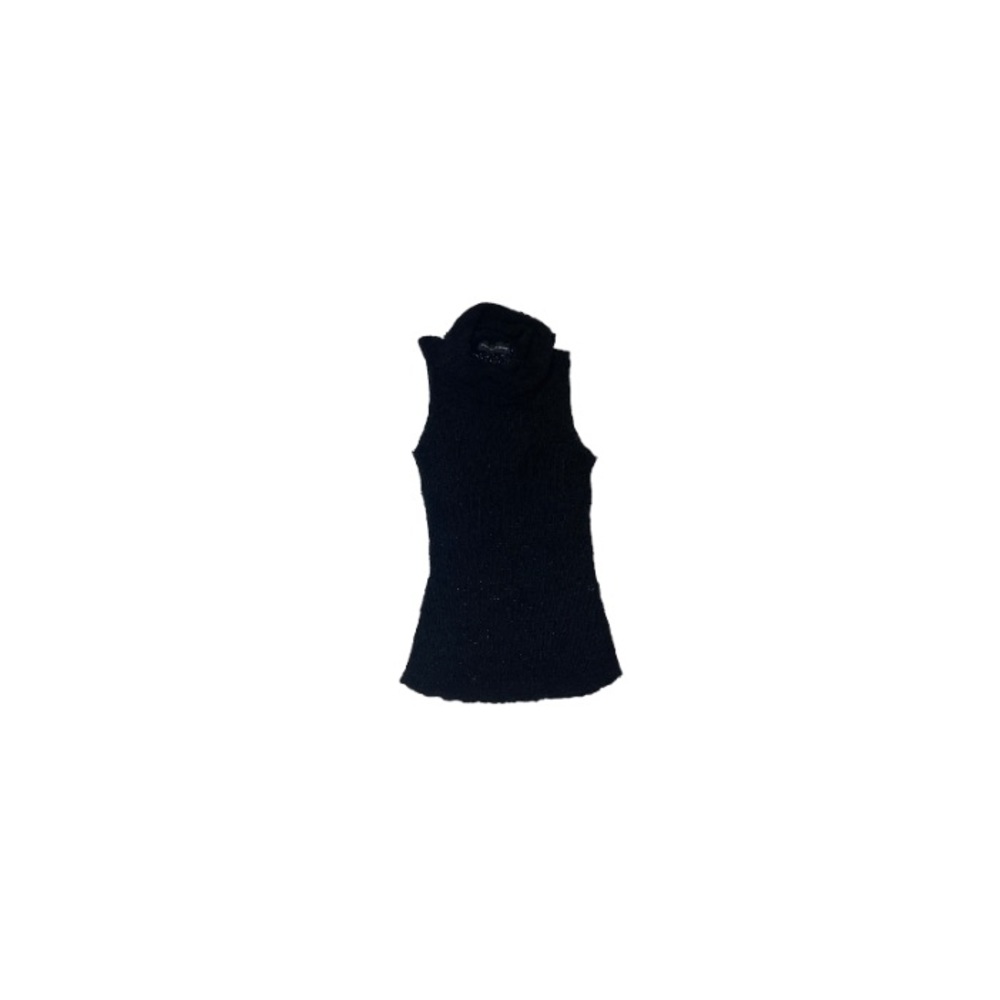 Tristán & Iseut Black Vintage Knit Cowl Neck Sleeveless Top - Women’s Size XS